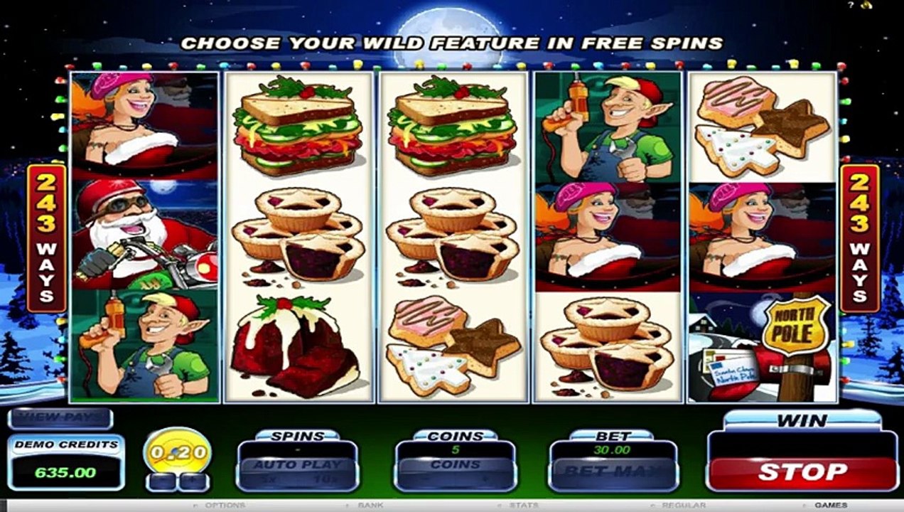 FREE Santa's Wild Ride ™ slot machine game preview by Slotozilla.com