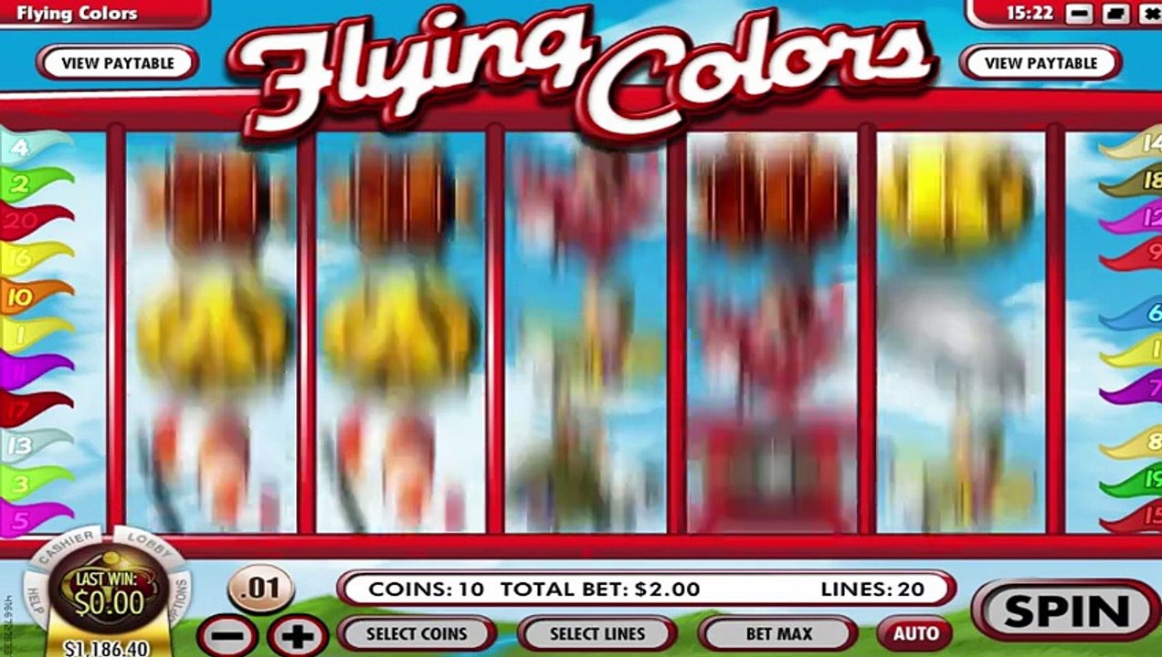 Flying Colors ™ free slots machine game preview by Slotozilla.com
