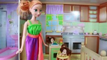 Frozen Kids as Babies Toby in Barbie Toilet Disney Princess Anna Play-Doh Baby Epic Funny Parody