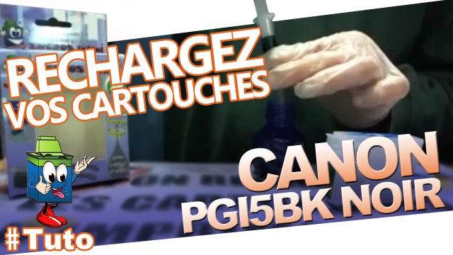Comment recharger une cartouche d'encre Canon PGi5bk noire