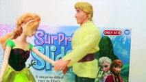 Frozen Elsa Anna Kristoff SURPRISE SLIDES Toy Game Barbie Parody Disney Princess AllToyCollector