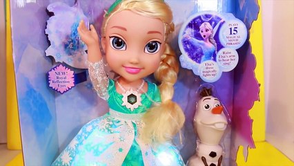 Frozen Elsa SINGING Let It Go Snow Glow LIGHT UP Princess Elsa Doll Toy Review