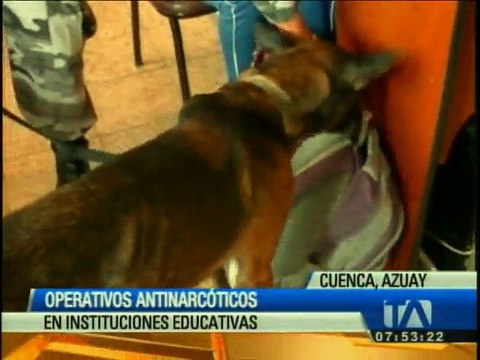 Intensifican operativos contra el microtráfico de drogas en instituciones educativas