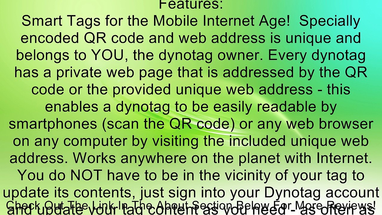Dynotag� Savvy Traveler Starter Kit: An Assortment of Popular QR Smart Tags Review