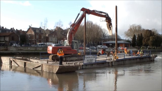 Démontage de la passerelle des Anglais de Soissons SUITE