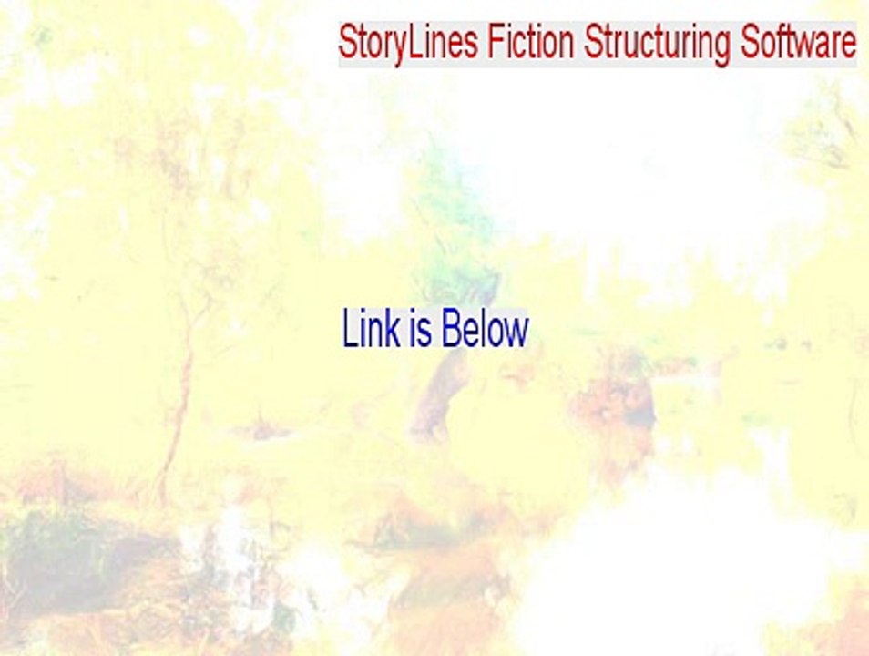 StoryLines Fiction Structuring Software Serial [Download Now]