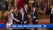 James Rodriguez y Carlos Bacca saludaron a los Reyes de España Felipe y Letizia