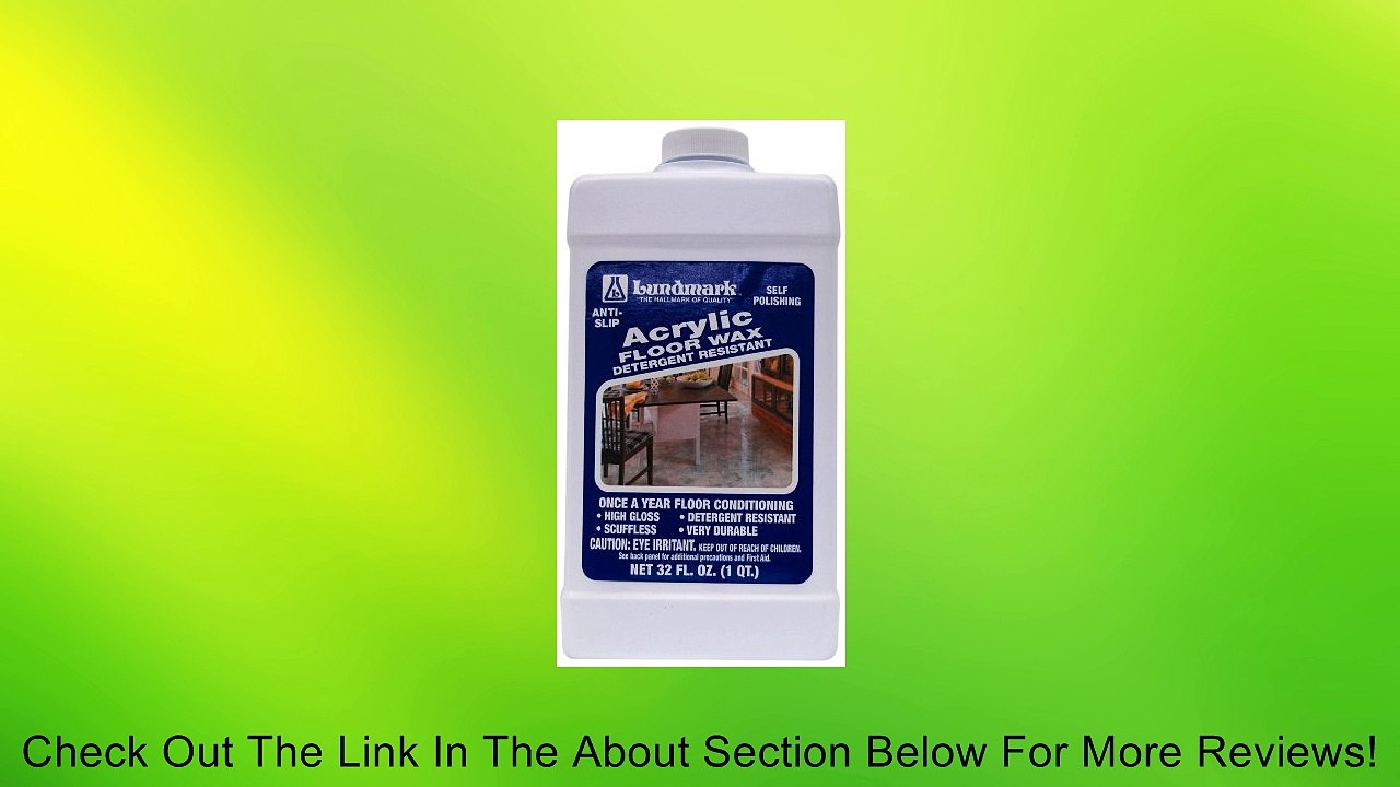 Lundmark Wax Acrylic Floor Wax, 32Ounce Review video Dailymotion