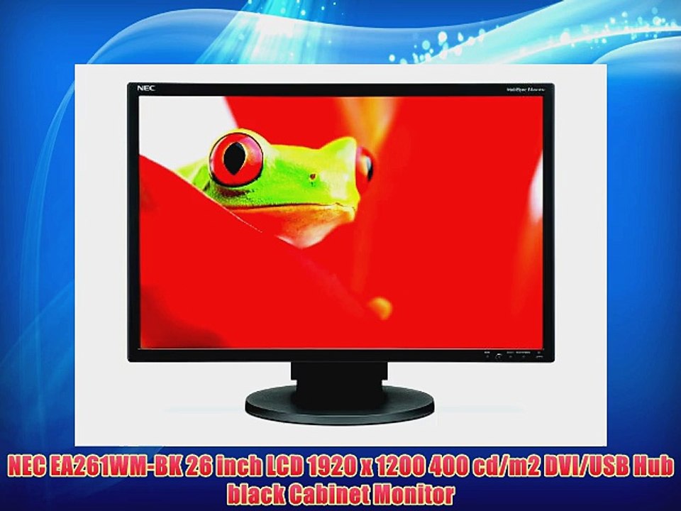 NEC EA261WM-BK 26 inch LCD 1920 x 1200 400 cd/m2 DVI/USB Hub black Cabinet Monitor