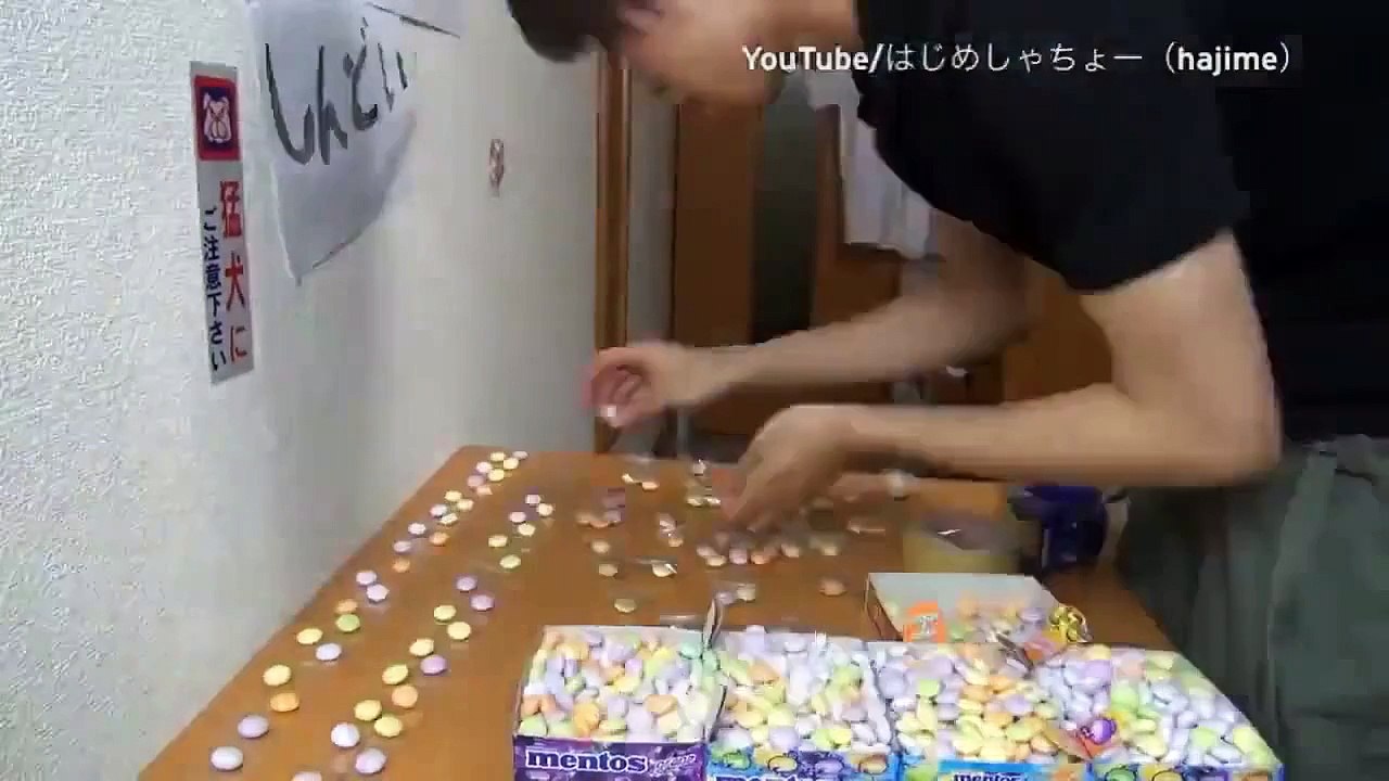 Banho de Coca-Cola com Mentos