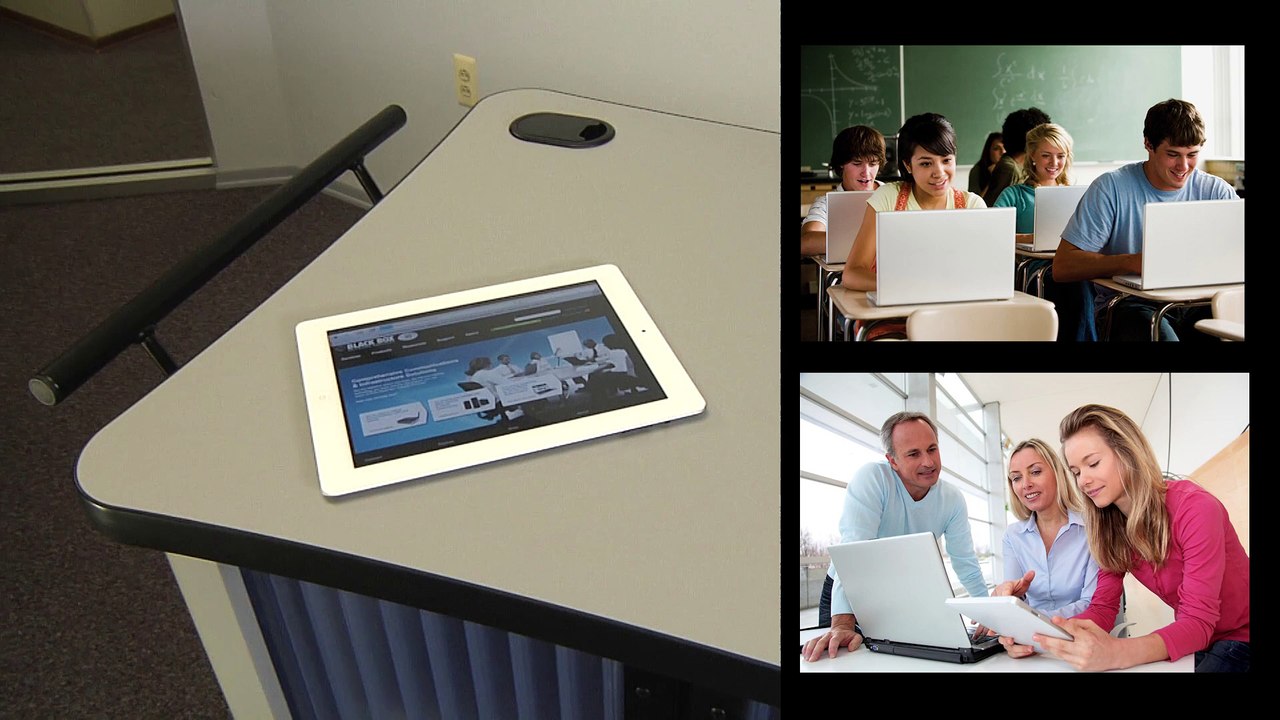 Tablets und Laptops mit Gerätewagen GW lagern, laden, transportieren.