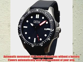 German Military Titanium Automatic Watch. GPW Date. Red Minute Hand. 200M W/R. Sapphire Crystal.