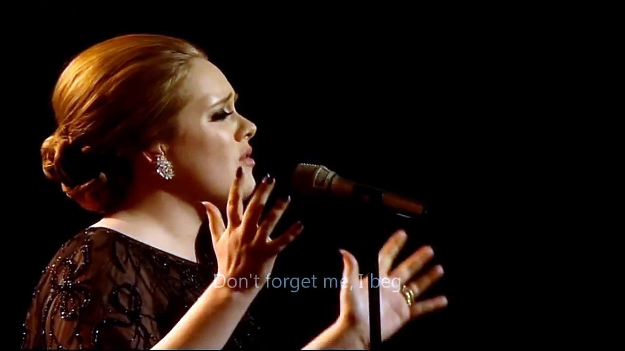 Adele - Someone like you (OFFICIAL VIDEO LYRICS) HD Live from Brit Awards 2011
