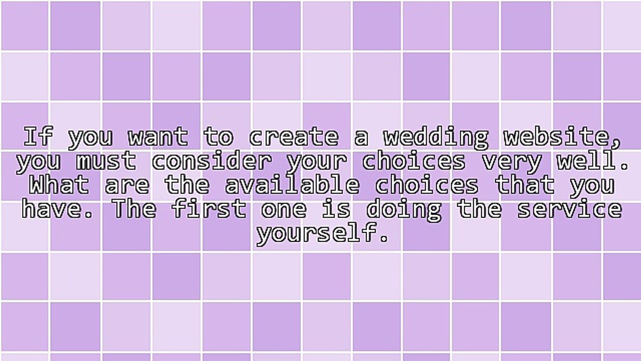 How To Get Some Help To Create A Wedding Website