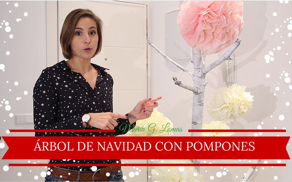 DIY: Cómo hacer un árbol de Navidad con pompones | María G. Lomas