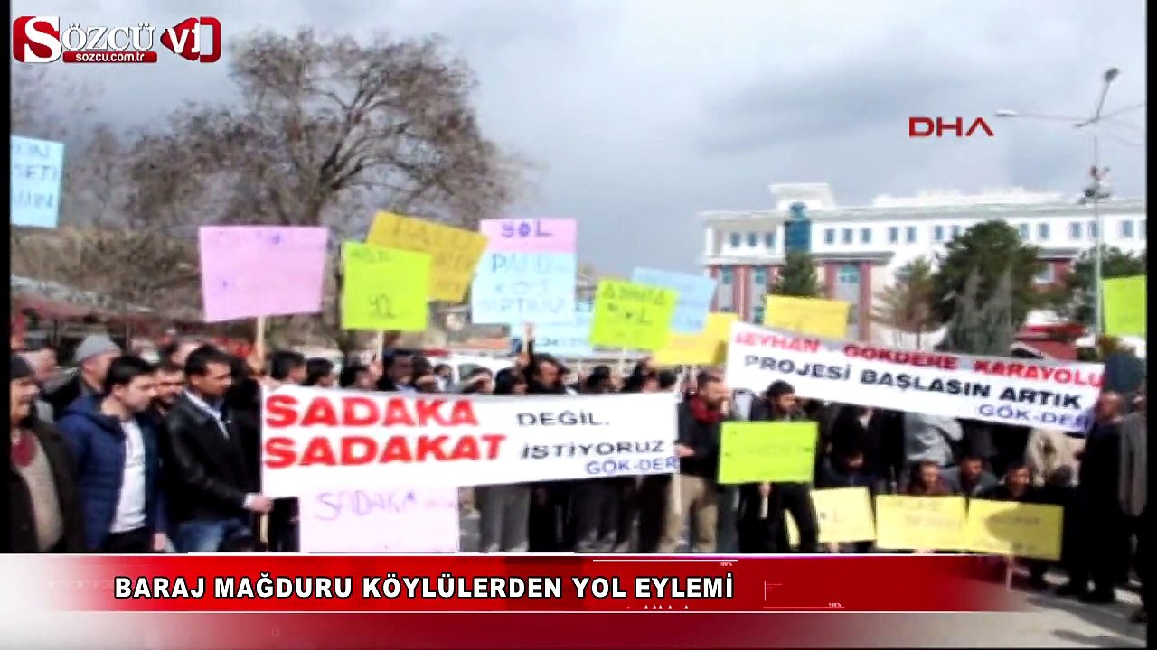 Baraj mağduru köylülerden yol eylemi