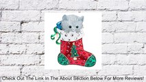 Christmas Jewelry Crystal Rhinestone Cute Gray Cat Sock Charm Brooch Pin Gold Review