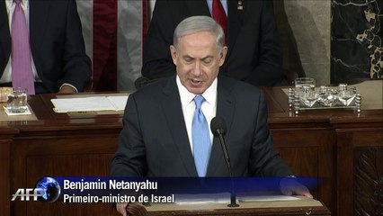 EUA: Netanyahu é aplaudido em discurso contra acordo com Irã