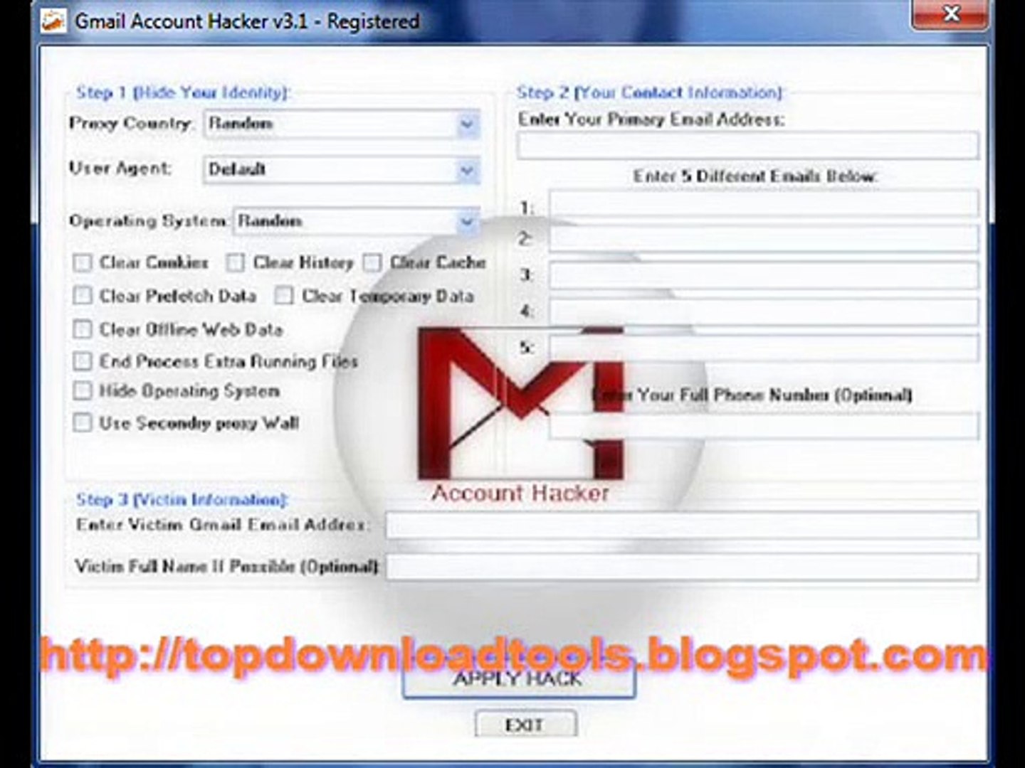 Latest Gmail Account Hacker 2014 v3.1