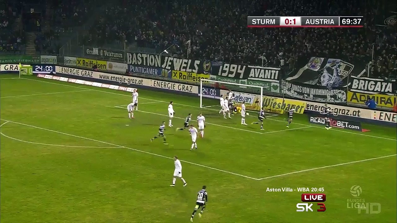 Simon Piesinger 1:1 | Sturm Graz - Austria Wien 03.03.2015 HD
