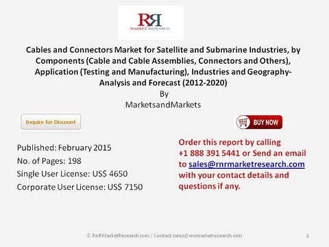 Worldwide Cables and Connectors Market Trends 2020 by Components and Application (Testing and Manufacturing)