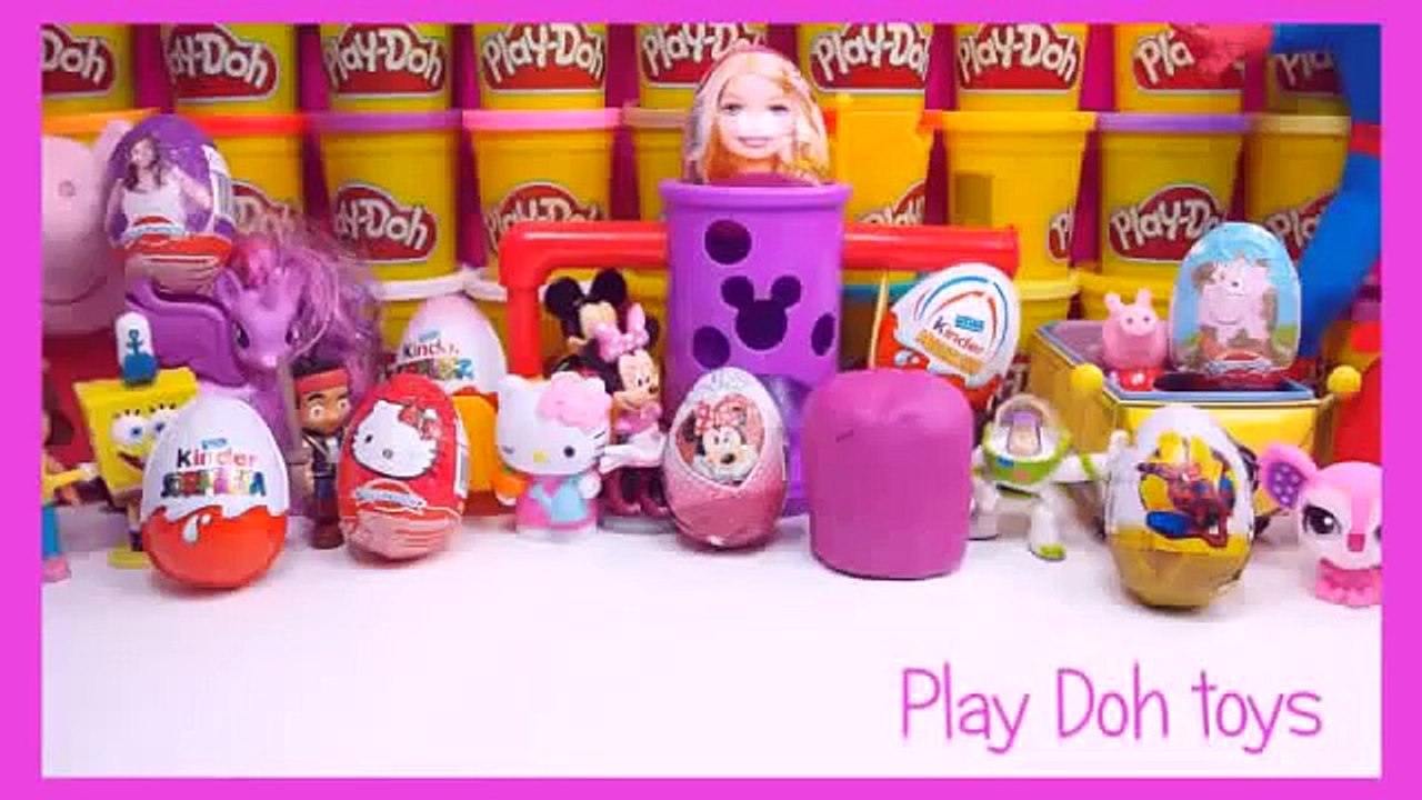 spiderman kinder surprise eggs violetta 3 play doh mlp peppa pig my little pony barbie