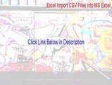 Excel Import CSV Files into MS Excel Key Gen [Instant Download]