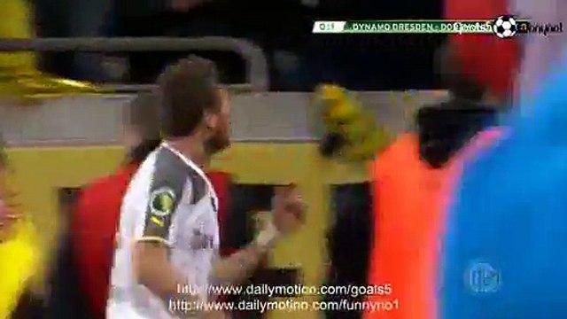 Ciro Immobile Goal Dresden 0 - 1 Borussia Dortmund DFB Pokal 3-3-2015