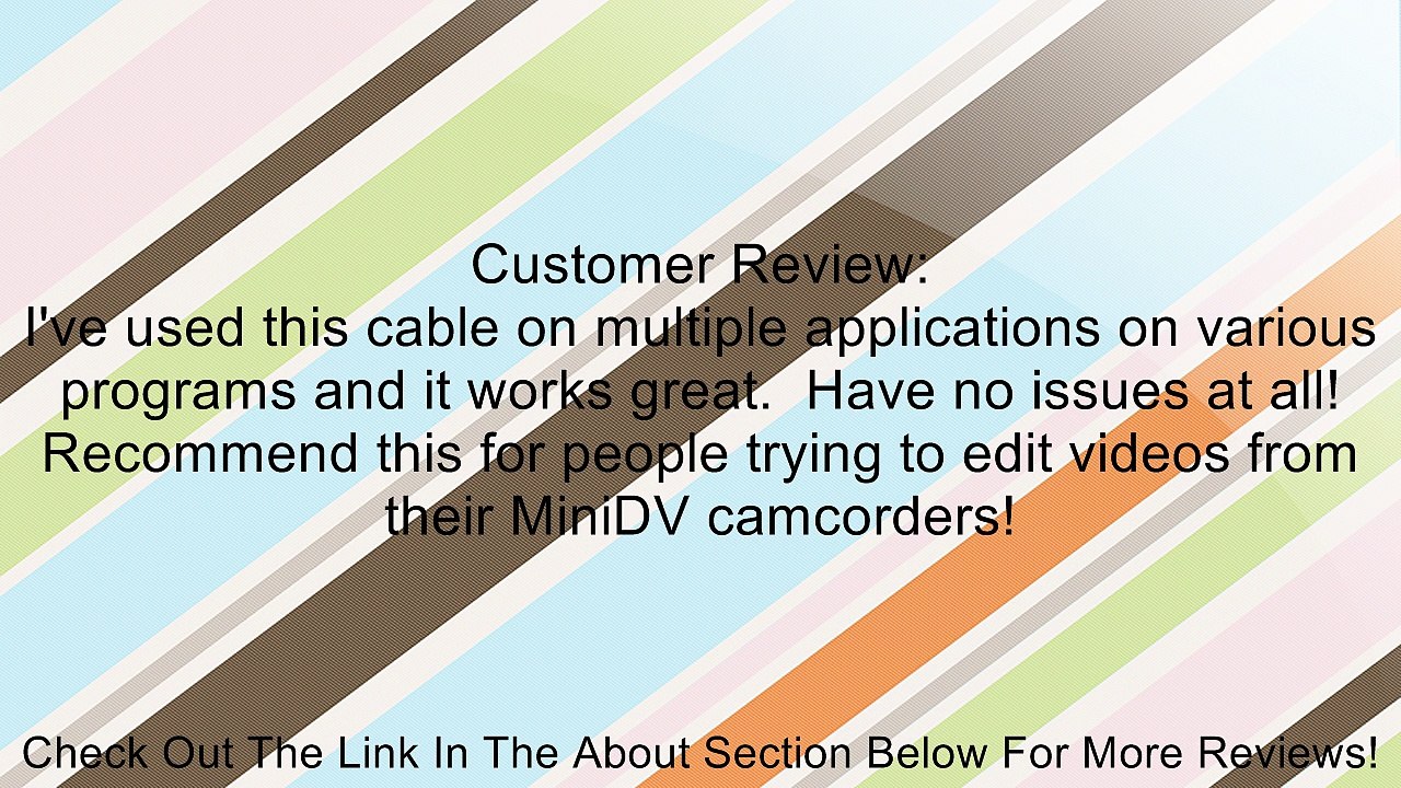 Belkin Firewire 9-4 Pin Cable 6ft Review
