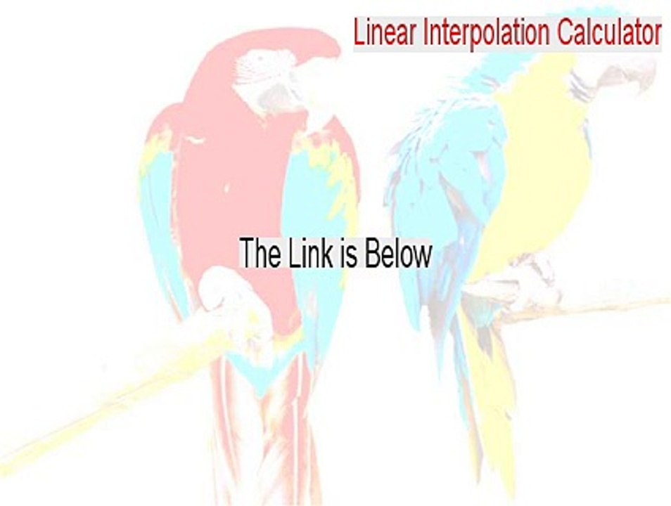 Linear Interpolation Calculator Download - linear interpolation calculator download [2015]
