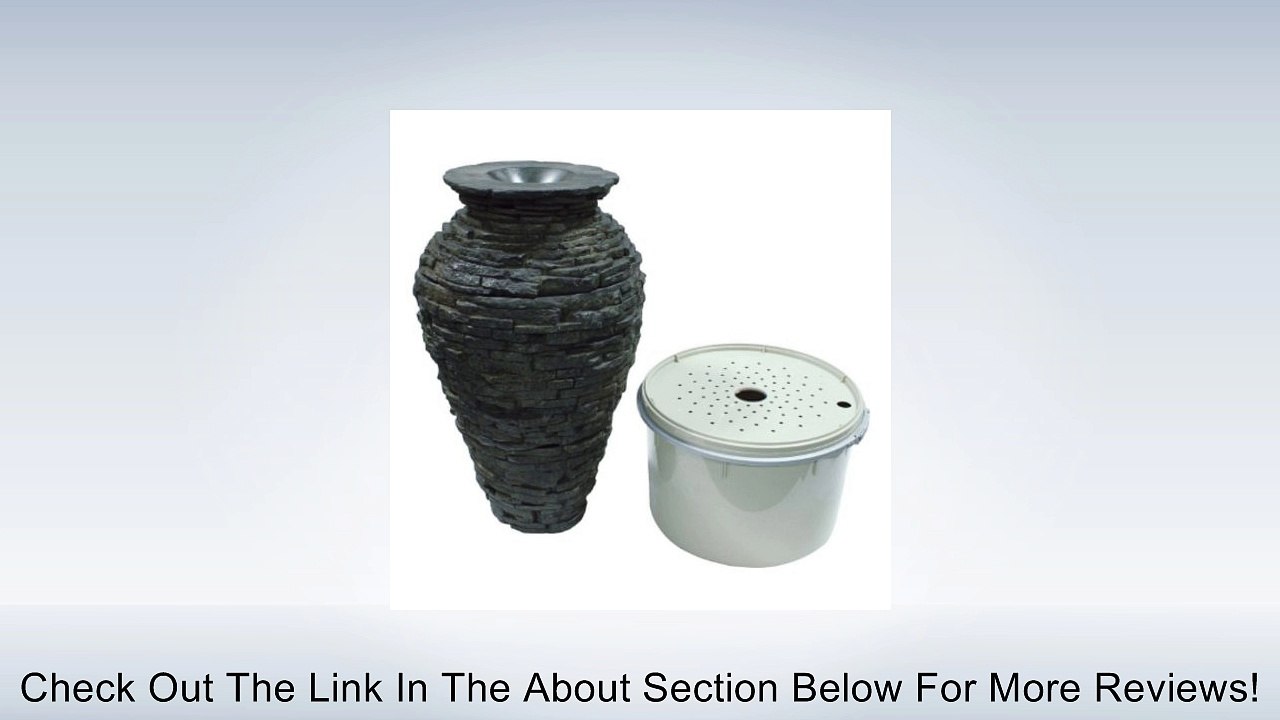 AquaScape 58064 Stacked Slate Urn Fountain Kit, Small Review