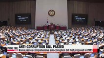 Korea passes first-ever anti-corruption bill on Tuesday