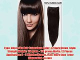 Fohair 18 #2 Dark Brown Straight Clip in Indian Remy Human Hair Extensions Full Head Volume