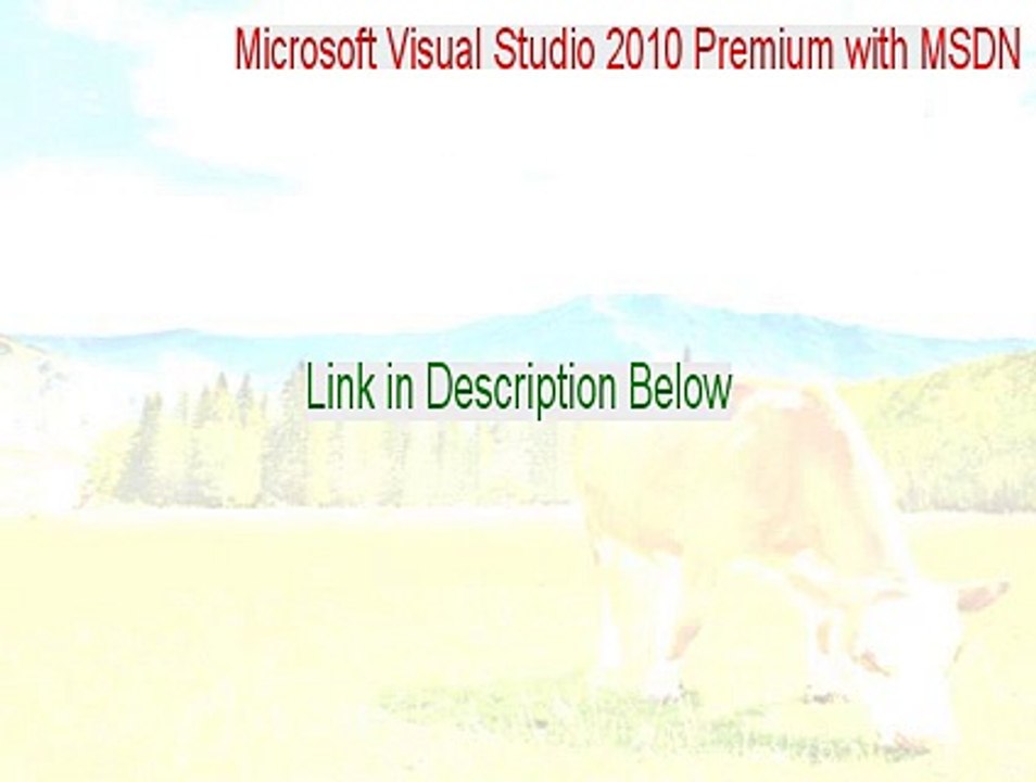 Microsoft Visual Studio 2010 Premium with MSDN Full (Legit Download)