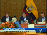 Correa se reunió con su gabinete ampliado durante siete horas