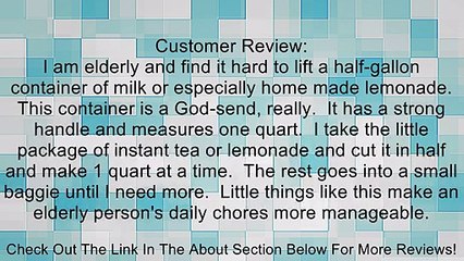 Bormioli Rocco Gelo Jug with White Lid, 41-Ounce Review