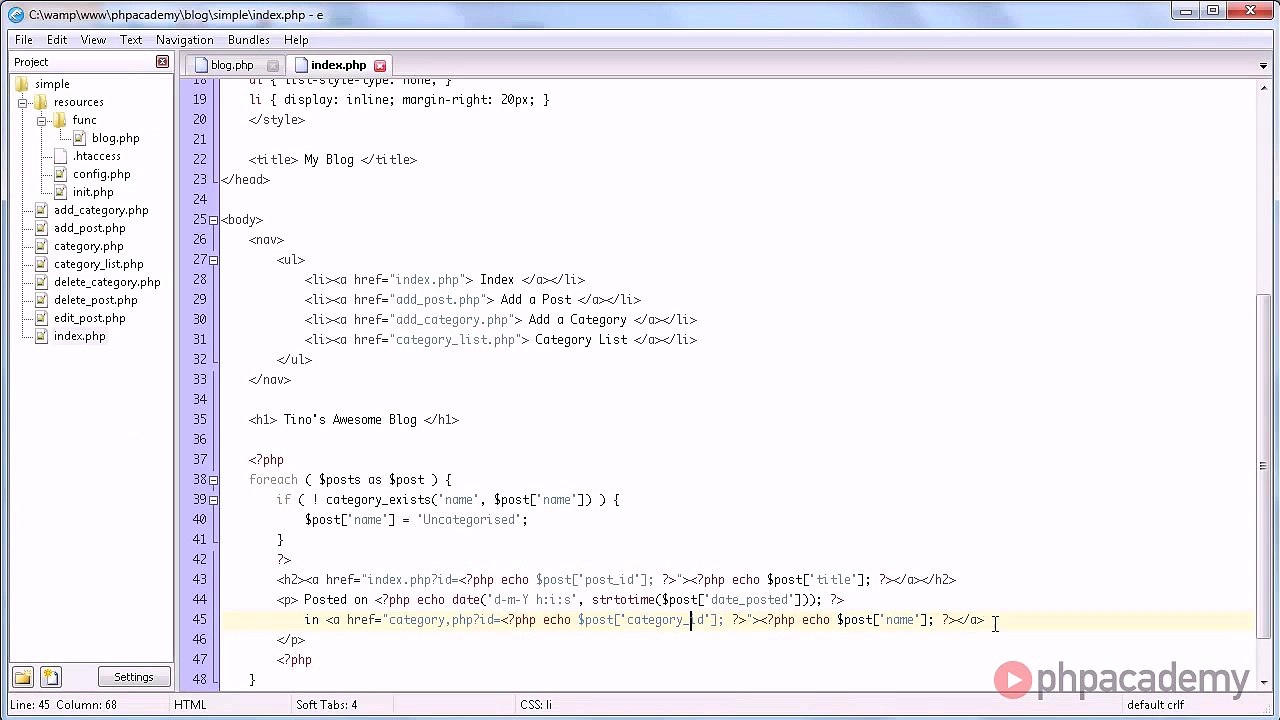 PHP Tutorials- Creating a Blog (Part 9-11)
