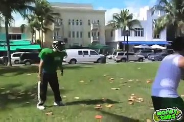 Kimbo slice tackles a guy!!!! Guy gets messed up!!!!