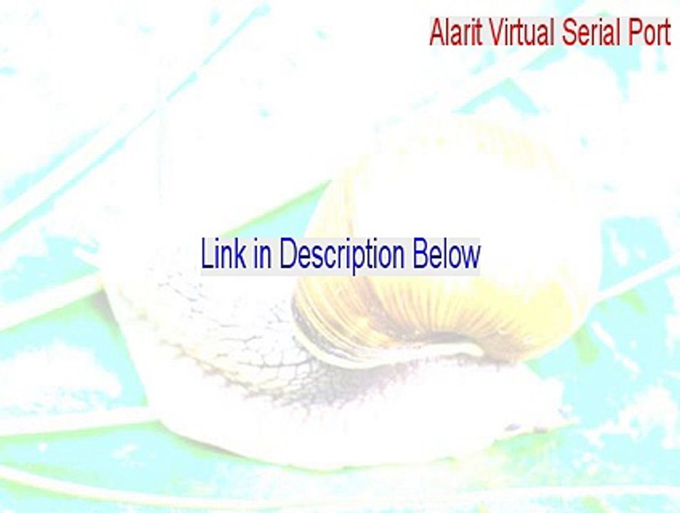 Alarit Virtual Serial Port Free Download - Download Now (2015)