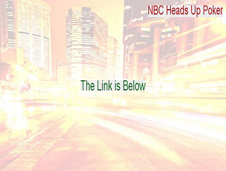 NBC Heads Up Poker Serial - nbc heads up poker 2013 bracket