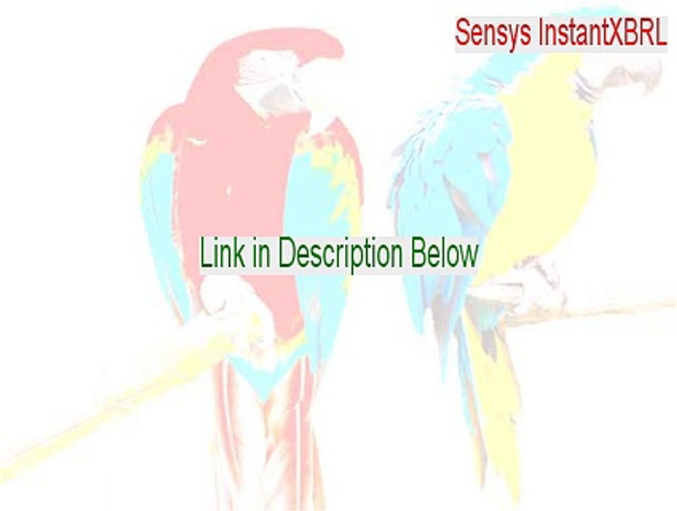 Sensys InstantXBRL Download (Legit Download 2015)