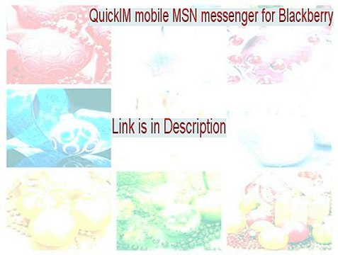 QuickIM mobile MSN messenger for Blackberry Free Download [Instant Download]