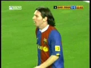 Messi (1-1) vs Real Madrid 10-03-2007