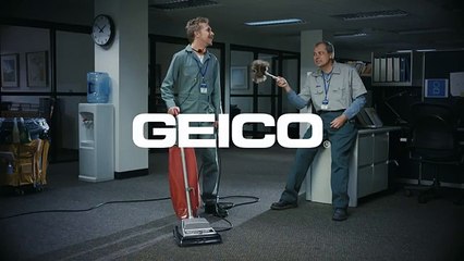 The Martin Agency pour Geico - assurance automobile, «Unskippable» - mars 2015 - cleaning crew