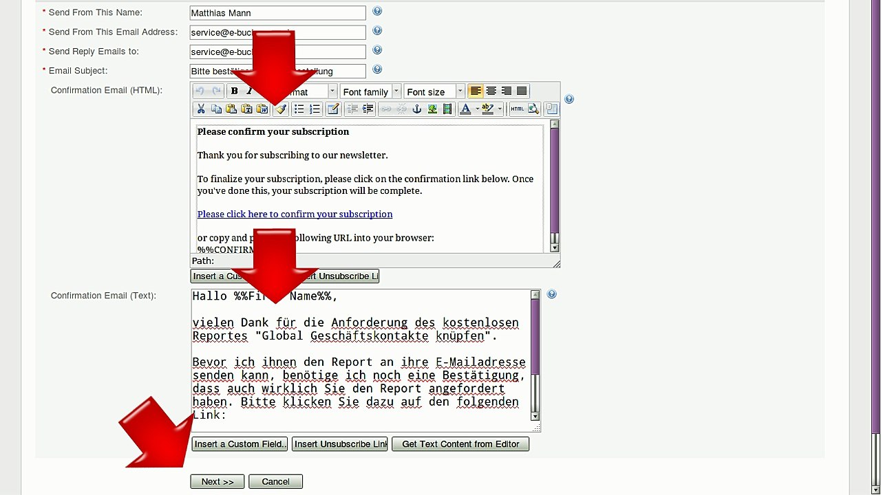 Anleitung Global NPN Autoresponder Einrichten (deutsch)