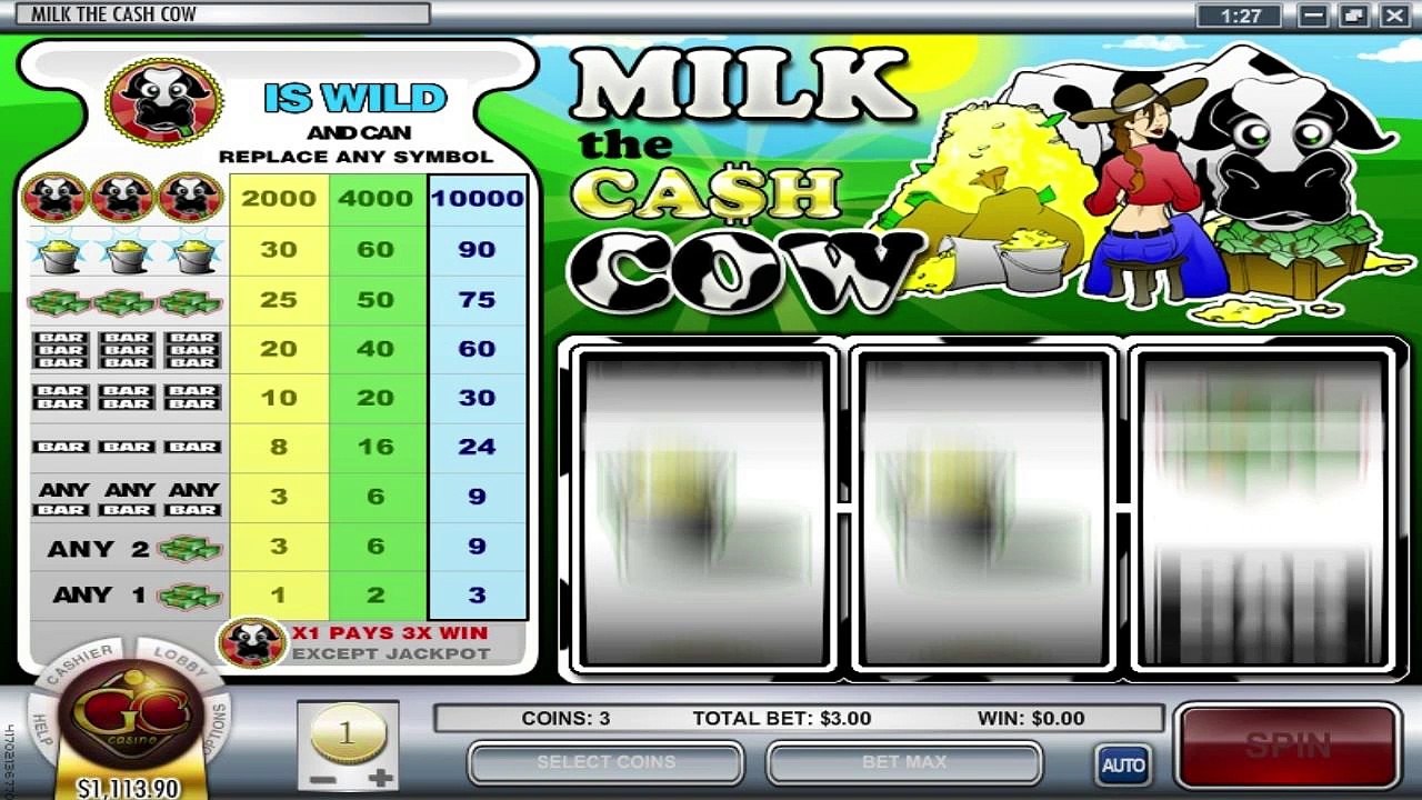 FREE Milk the Cash Cow ™ slot machine game preview by Slotozilla.com