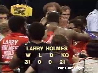 Larry Holmes vs Mike Weaver KNOCK OUT