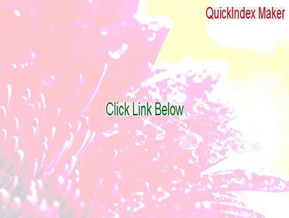 QuickIndex Maker Full - Download Now 2015