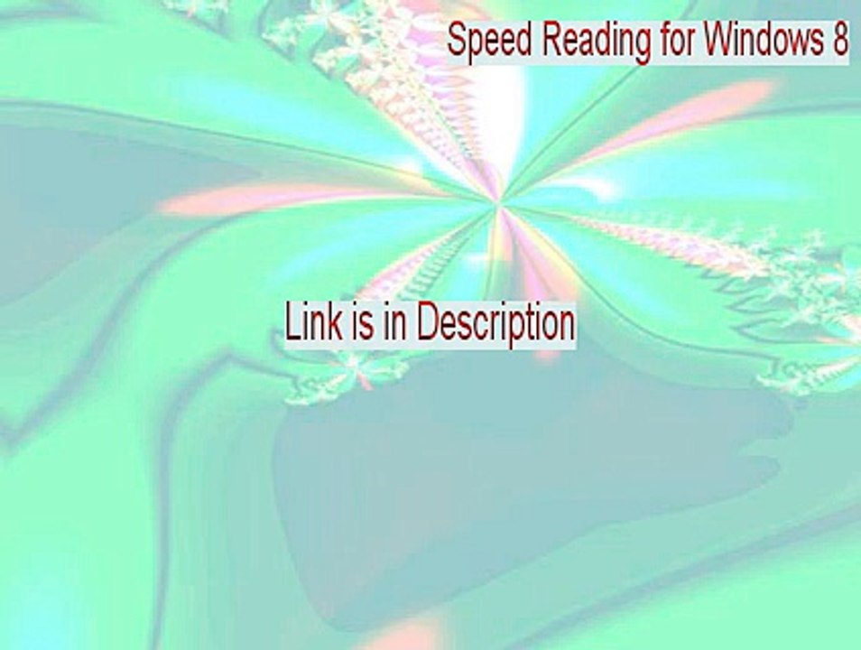 Speed Reading for Windows 8 Keygen [Instant Download]