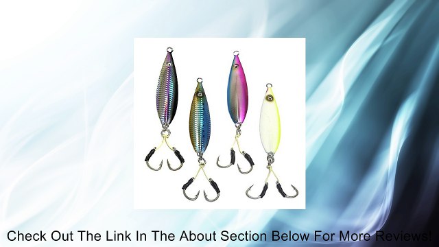 Set of 4 Fall Flat Butterfly Jigs - 160gr (5.6oz) 4 Colors Review